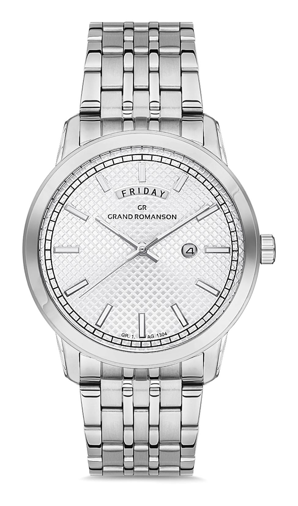 Grand Romanson GR.1.AG1304.01 Takvimli 42 mm Çelik Kordon Analog Erkek Kol Saati