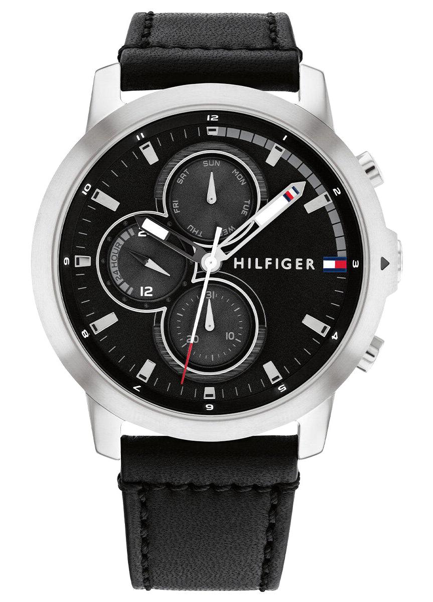 Tommy Hilfiger TH1792052 Takvimli 45 mm Siyah Deri Kordon Analog Erkek Kol Saati