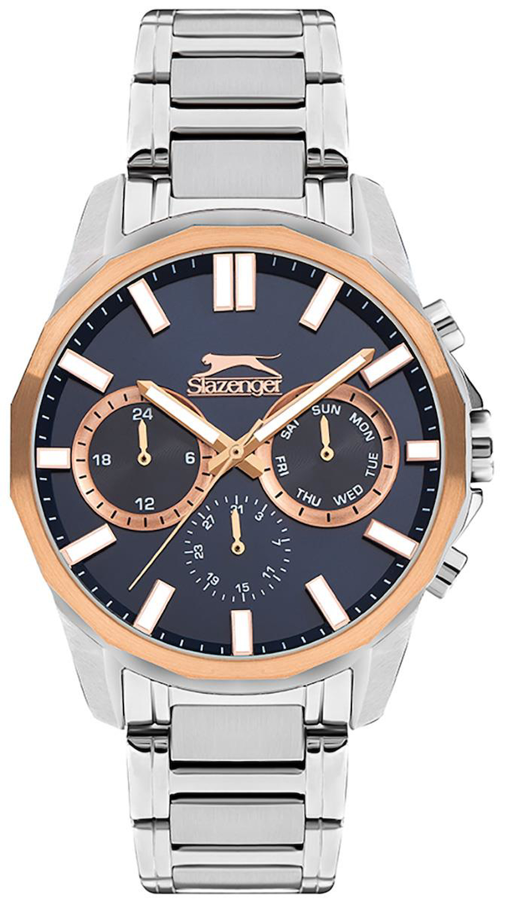 Slazenger SL.09.2300.2.03 Takvimli 45 mm Metal Kordon Analog Erkek Kol Saati
