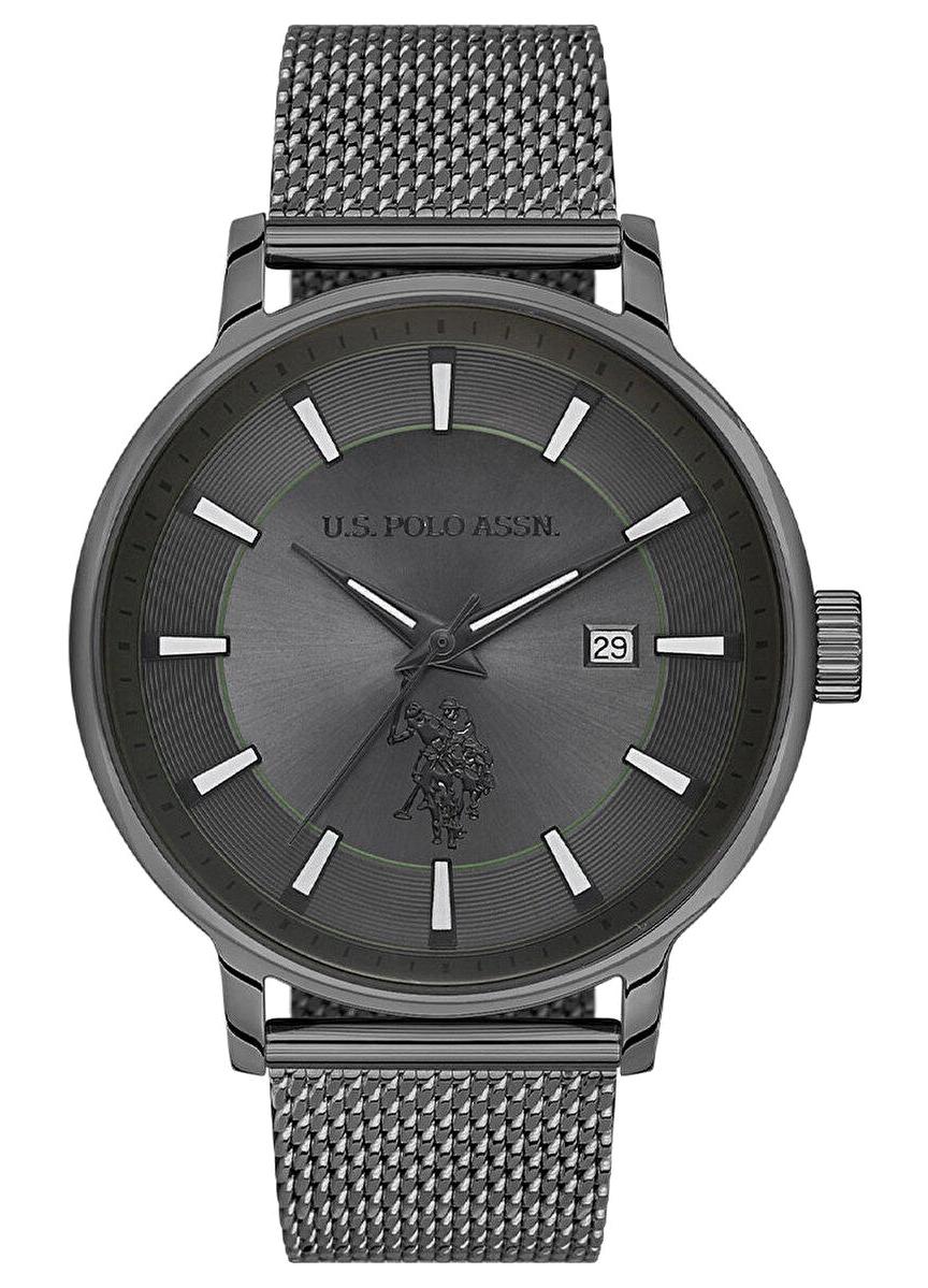 U.S. Polo Assn USPA1070-04 Takvimli 42 mm Füme Çelik Kordon Analog Erkek Kol Saati