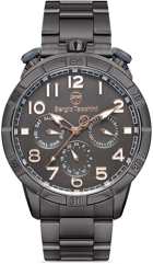 Sergio Tacchini ST.1.10184.5 Takvimli 42 mm Siyah Çelik Kordon Analog Kol Saati