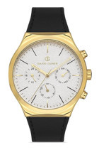 David Guner DG-8265GB-B1 Takvimli 42 mm Siyah Deri Kordon Analog Erkek Kol Saati