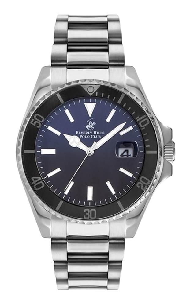 Beverly Hills Polo Club BP3125 Takvimli 44 mm Çelik Kordon Analog Erkek Kol Saati