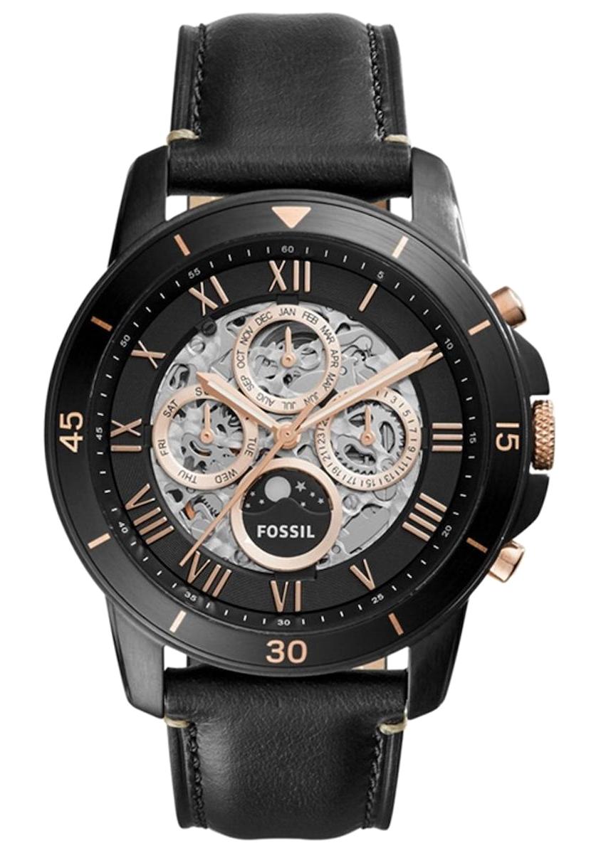 Fossil ME3138 Takvimli 44 mm Siyah Çelik Kordon Analog Kol Saati