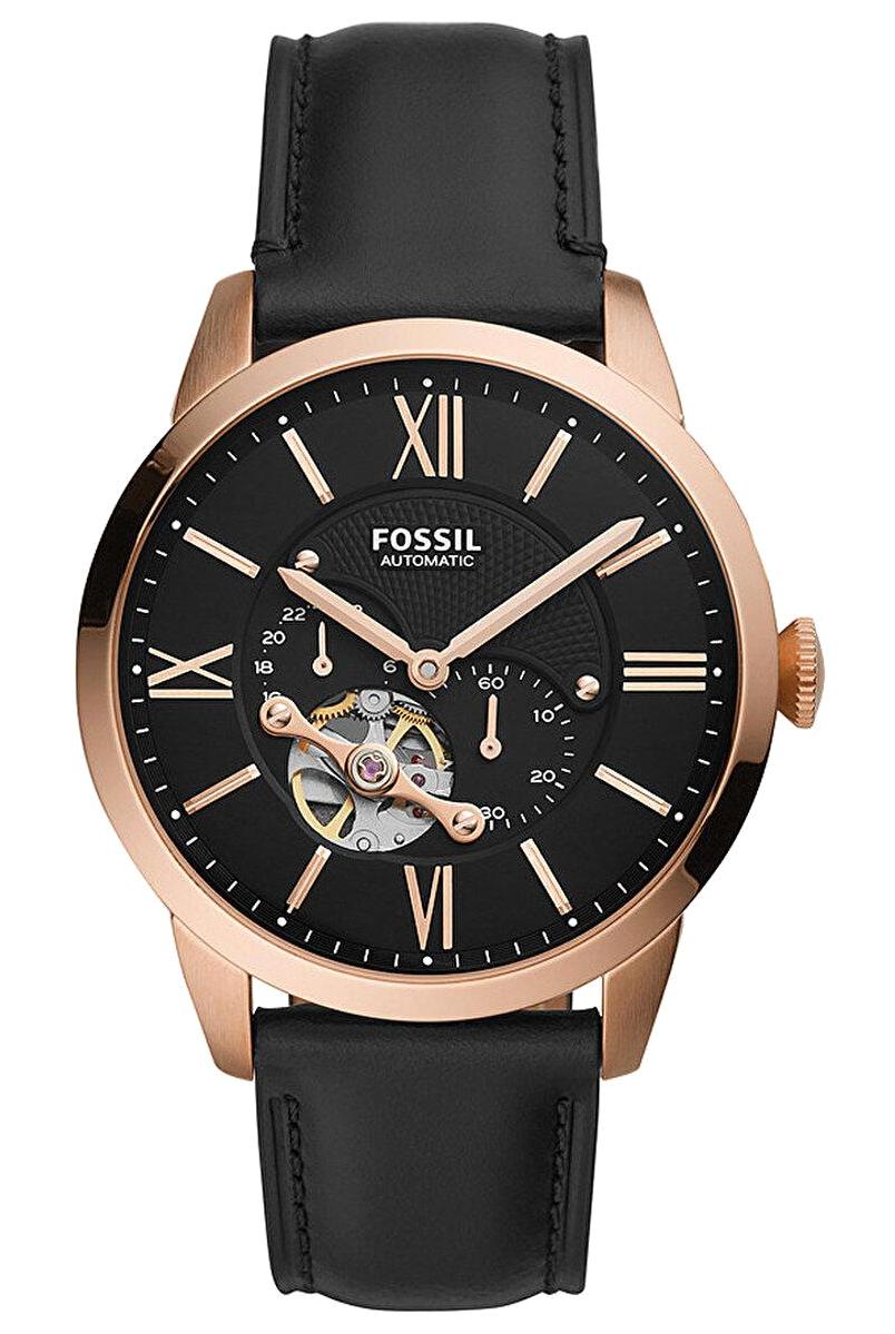 Fossil FME3170 Takvimli 44 mm Siyah Deri Kordon Analog Erkek Kol Saati
