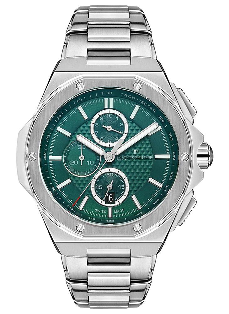 Jacques Philippe JPQGC0413X6 Takvimli Çelik Kordon Analog Erkek Kol Saati