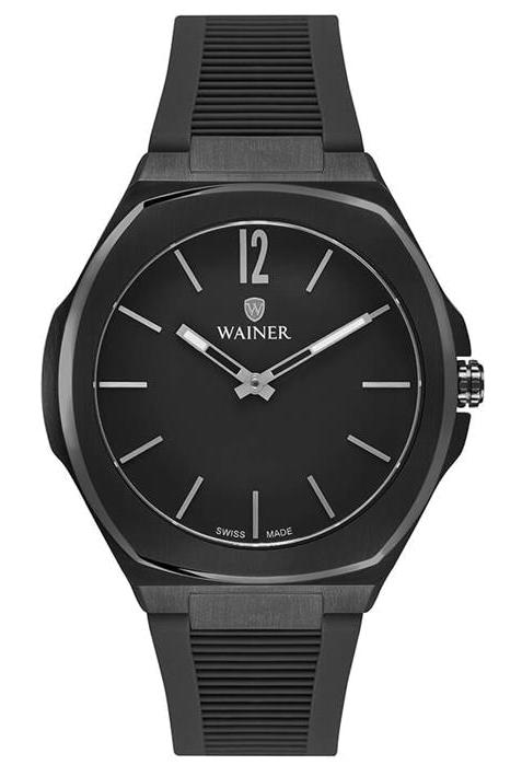 Wainer WA.10120-B Pusulalı Takvimli 44 mm Siyah Silikon Kordon Analog Kol Saati