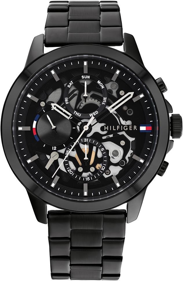 Tommy Hilfiger TH1710478 Takvimli 44 mm Siyah Çelik Kordon Analog Erkek Kol Saati