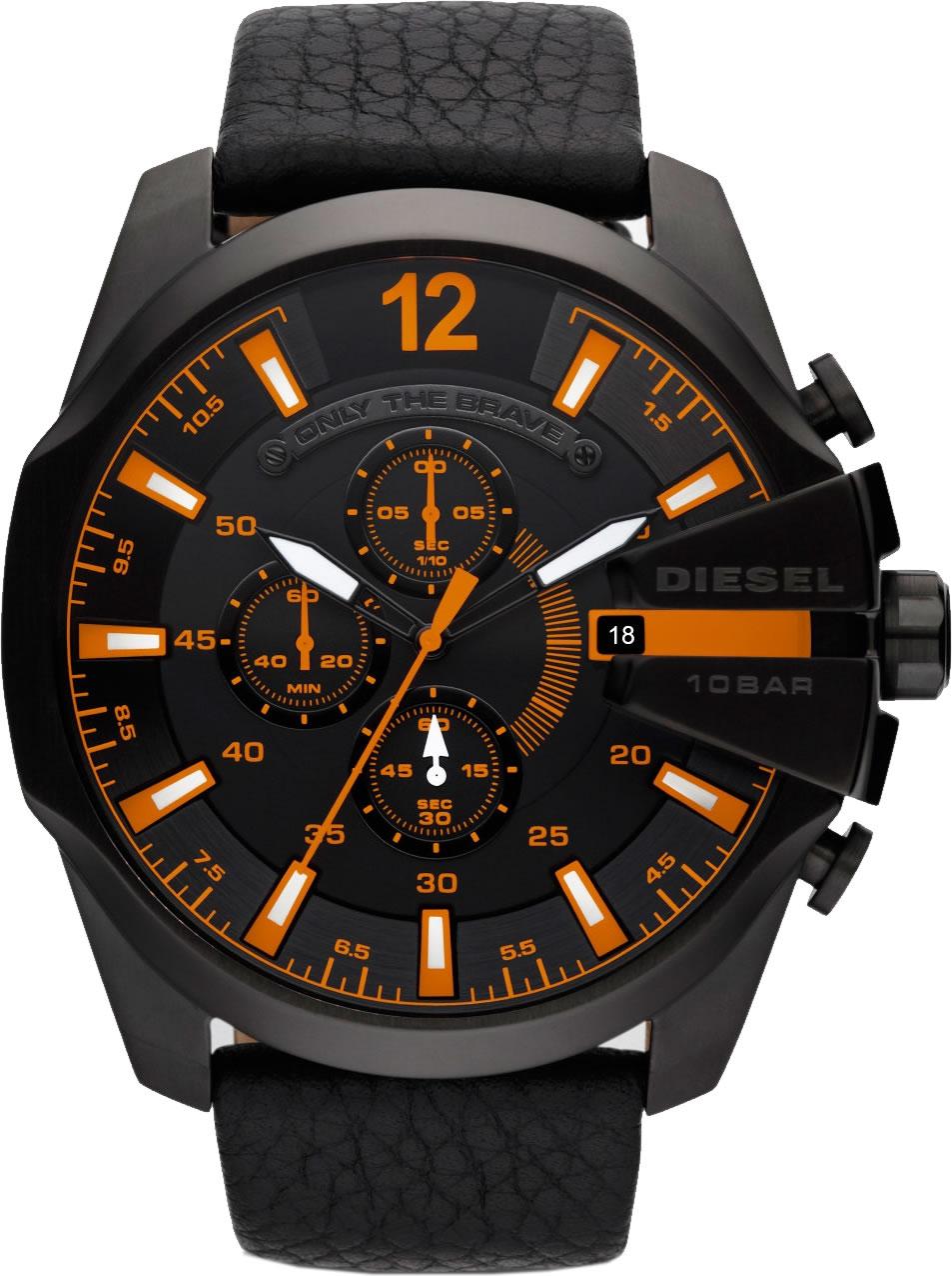 Diesel DZ4291 Takvimli 42 mm Beyaz Deri Kordon Analog Kol Saati