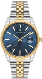 Momentus CM131T-11SG Takvimli 41 mm Altın-Çelik Kordon Analog Erkek Kol Saati