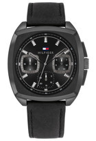 Tommy Hilfiger TH1710556 Takvimli 45 mm Siyah Deri Kordon Analog Erkek Kol Saati