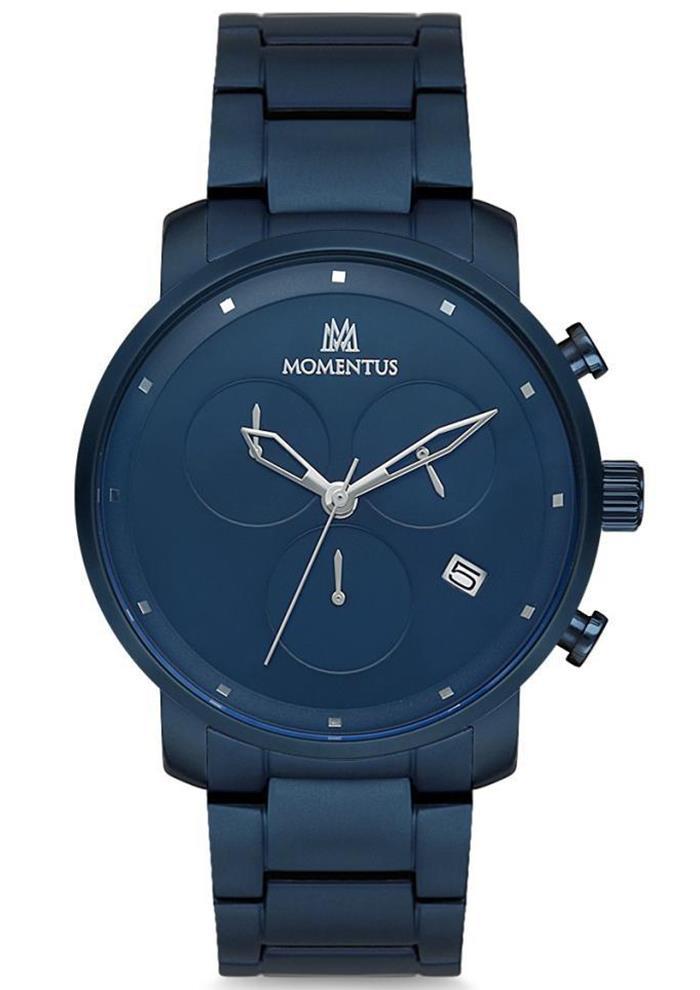 Momentus CC104M-11SS Takvimli 44 mm Çelik Kordon Analog Erkek Kol Saati