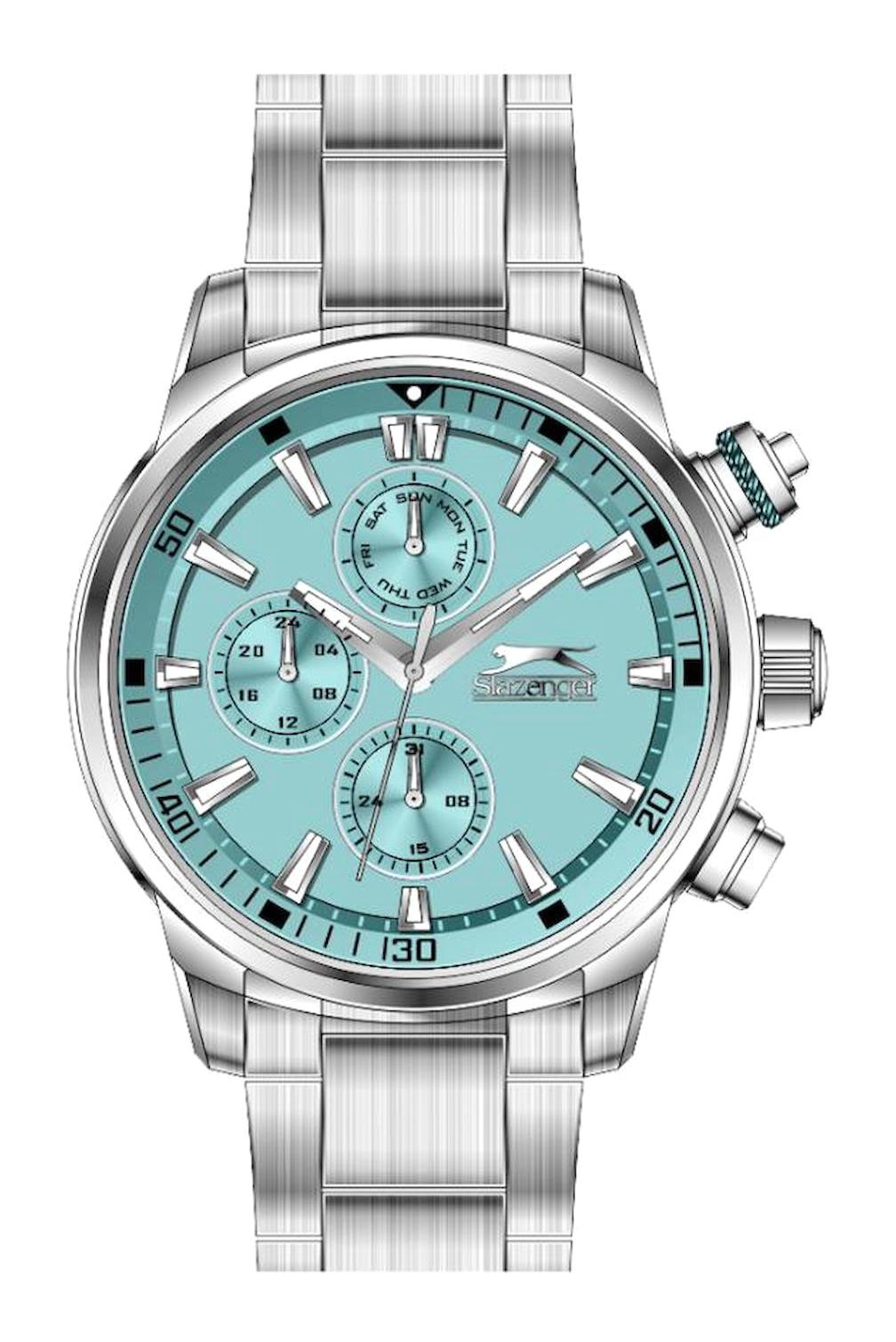 Slazenger SL.09.2272.2.05 Takvimli 45 mm Metal Kordon Analog Erkek Kol Saati