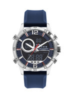 Lee Cooper LC07559.399 Takvimli 44 mm Lacivert Silikon Kordon Analog Erkek Kol Saati