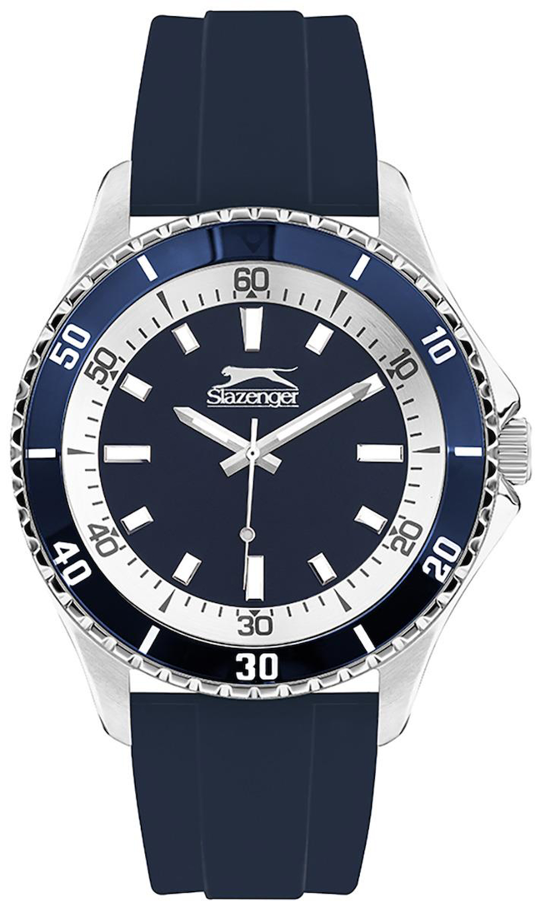 Slazenger SL.09.2314.1.07 42 mm Lacivert Silikon Kordon Analog Erkek Kol Saati