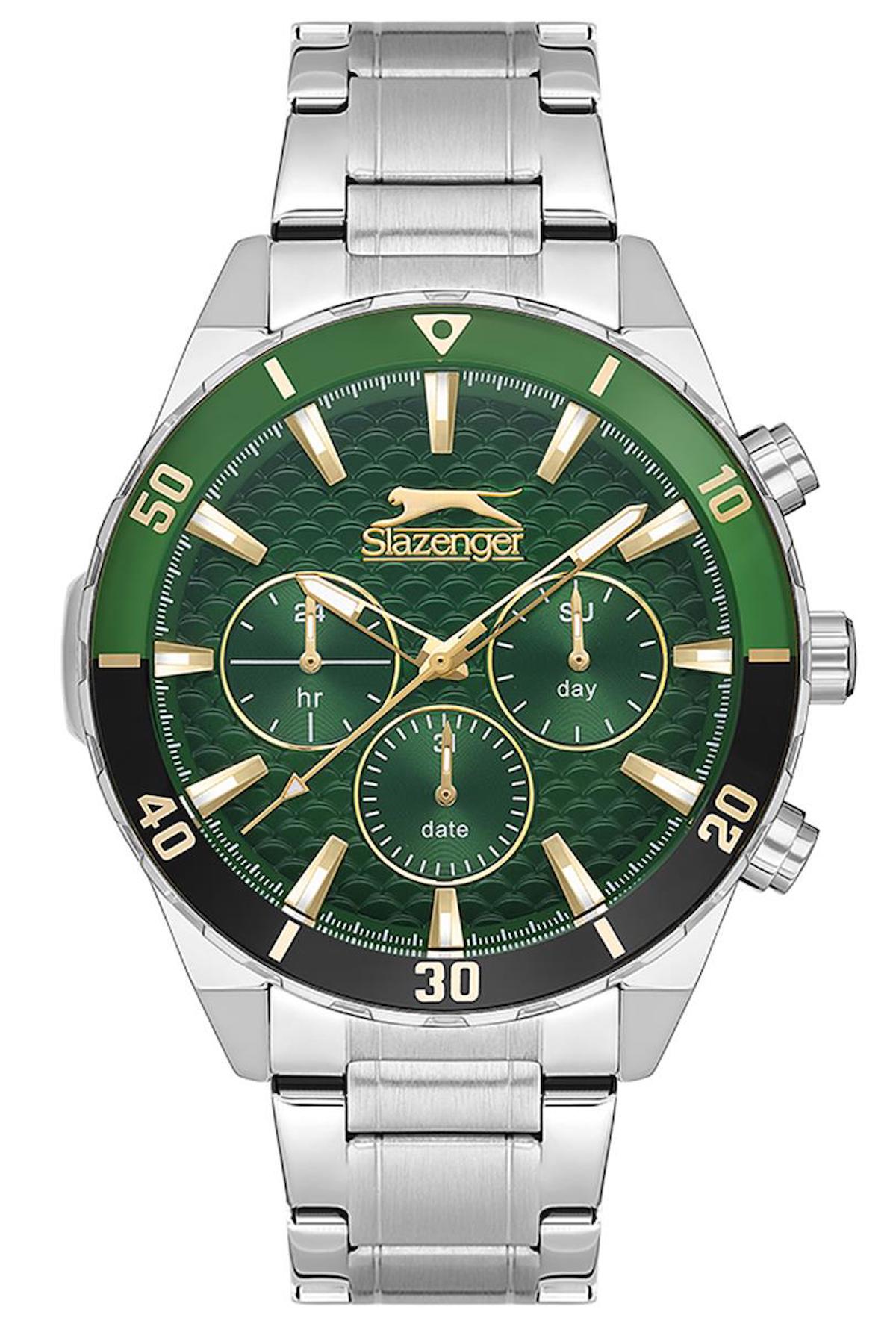 Slazenger SL.09.2326.2.03 Takvimli 46 mm Çelik Kordon Analog Erkek Kol Saati
