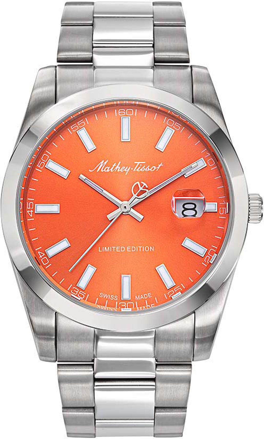 Mathey-Tissot H451OR Takvimli 42 mm Metal Kordon Analog Kol Saati