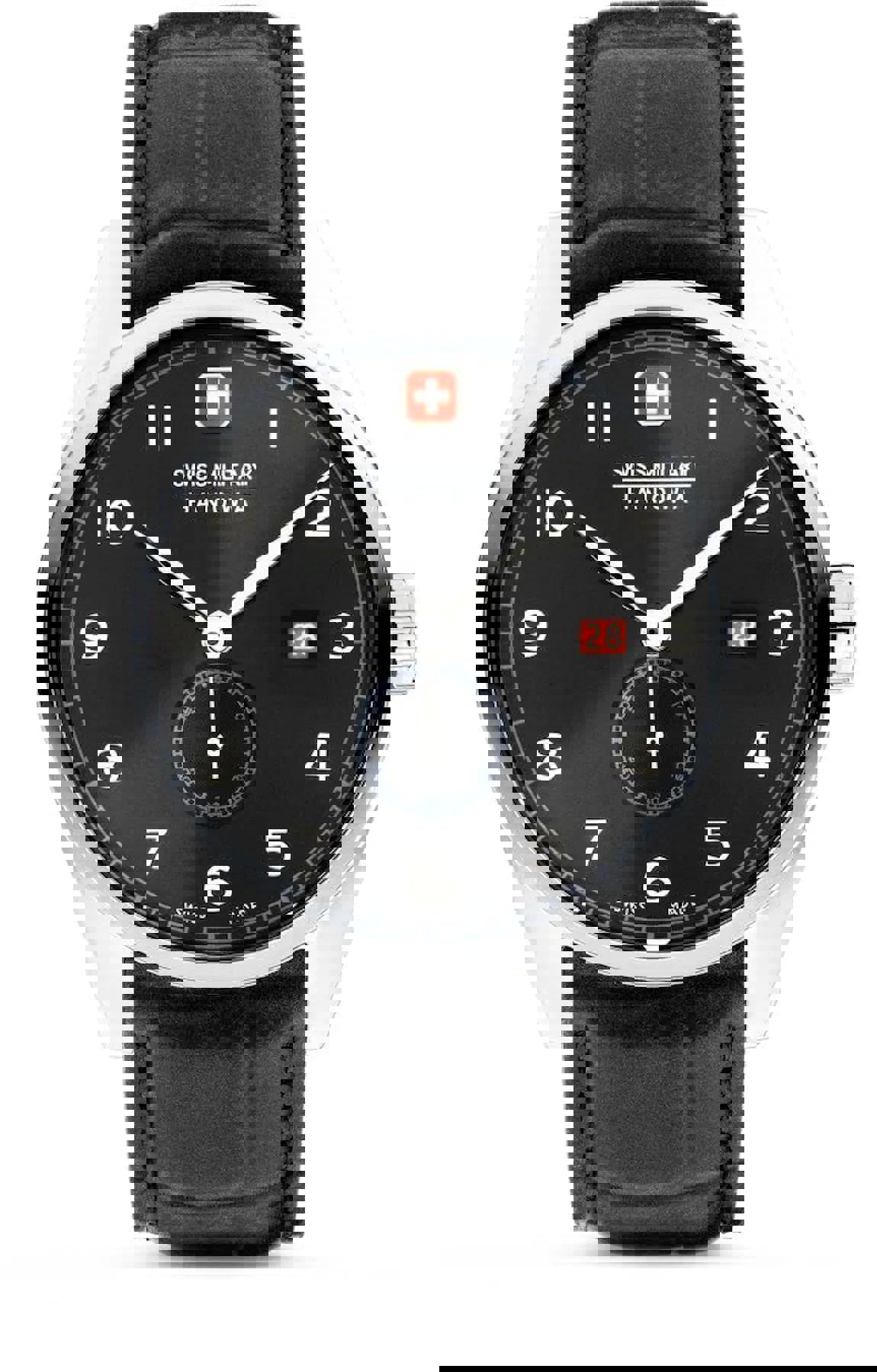 Swiss Military SMWGB0000703 Takvimli 44 mm Siyah Deri Kordon Analog Erkek Kol Saati