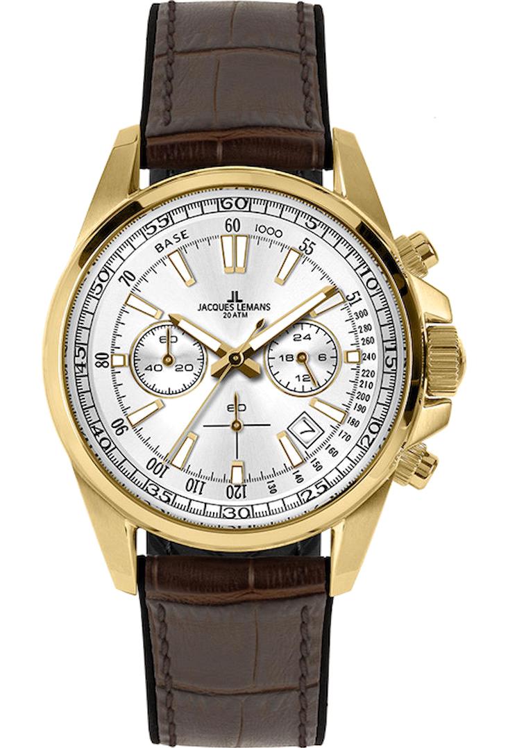 Jacques Lemans LİVERPOOL 1-2118F Pusulalı Takvimli 44 mm Kahverengi Çelik Kordon Analog Erkek Kol Saati