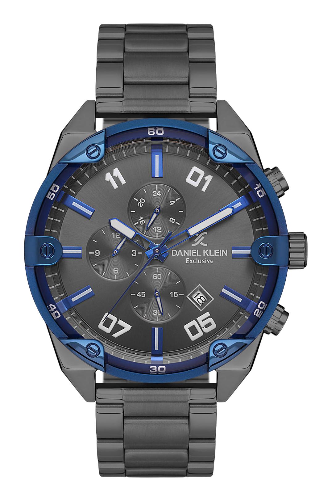 Daniel Klein DKE.1.10531.5 Takvimli Siyah Metal Kordon Analog Erkek Kol Saati