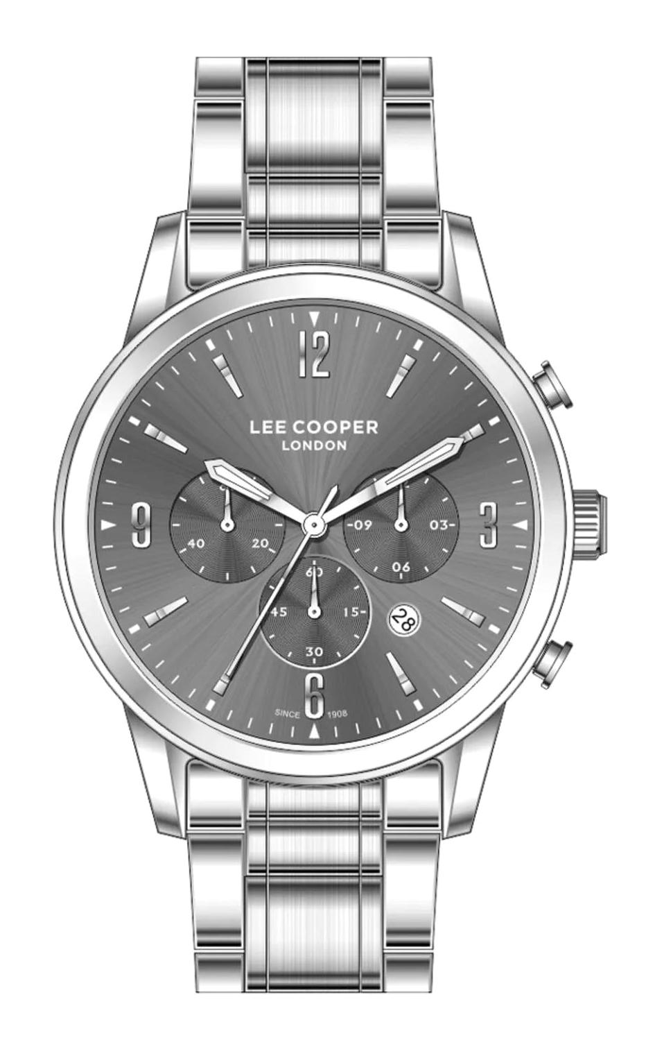 Lee Cooper LC07704.360 Takvimli 44 mm Çelik Kordon Analog Erkek Kol Saati