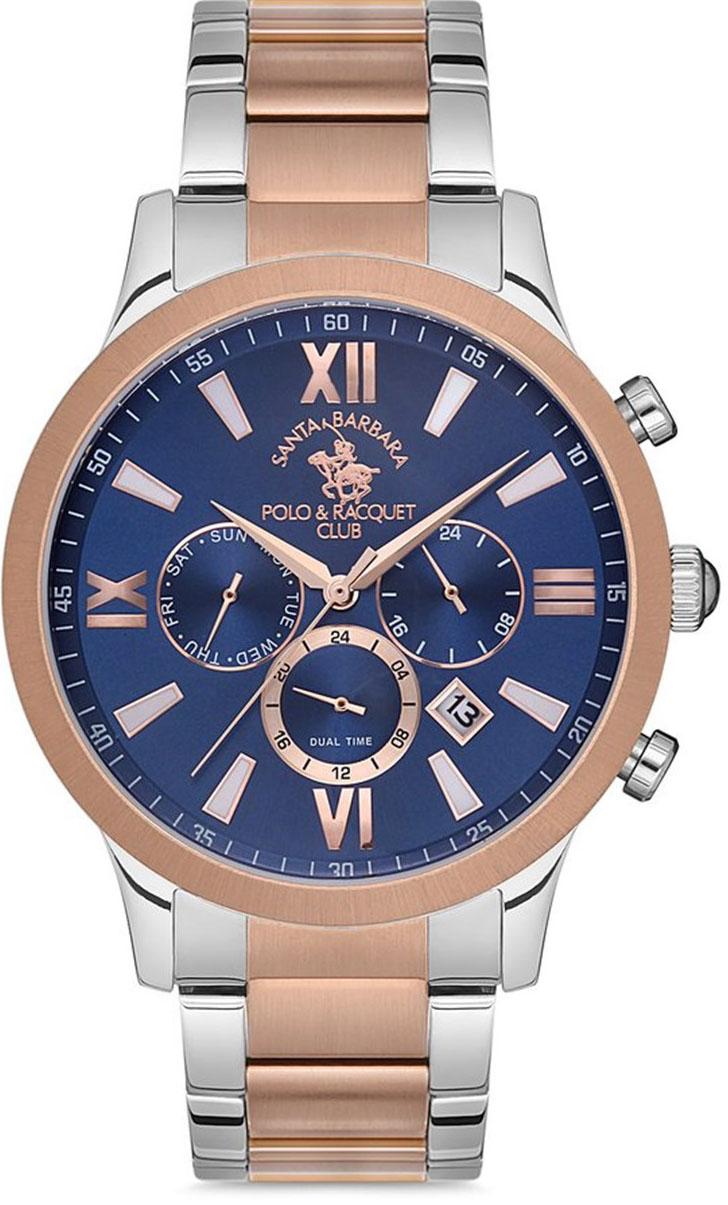 Santa Barbara Polo & Racquet Club SB.1.10165.3 Takvimli 43 mm Çelik Kordon Analog Kol Saati