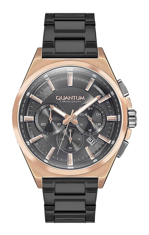 Quantum PWG947.460 Takvimli 45 mm Siyah Çelik Kordon Analog Erkek Kol Saati