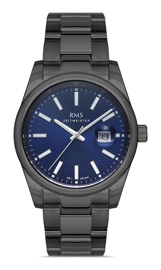 Romanson GR.1.AG1442.08 Takvimli 41 mm Siyah Çelik Kordon Analog Erkek Kol Saati