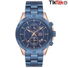 Cerruti 1881 CRA30905 Takvimli Lacivert Çelik Kordon Analog Erkek Kol Saati