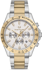 Sergio Tacchini ST.1.10165.4 Takvimli 42 mm Altın-Çelik Kordon Analog Erkek Kol Saati