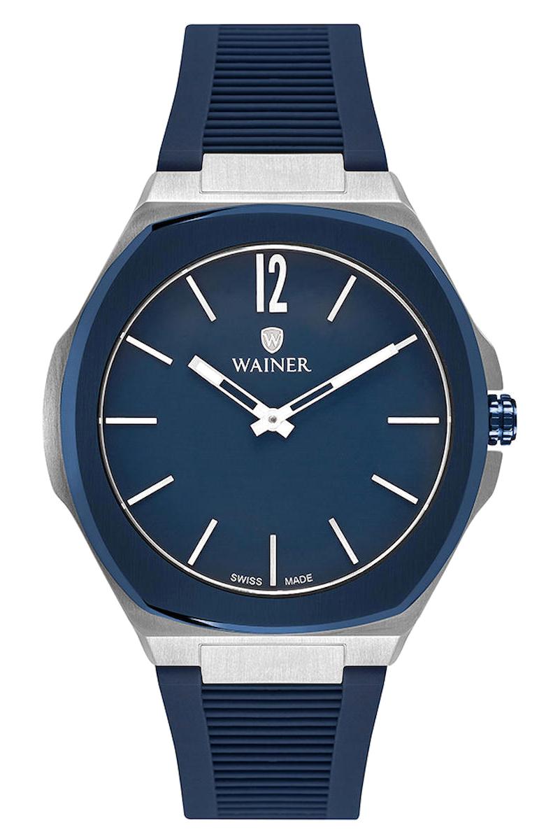 Wainer WA.10120-C 44 mm Lacivert Silikon Kordon Analog Erkek Kol Saati