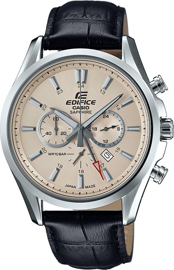 Casio EFB-504JL-7A Takvimli 41.6 mm Siyah Deri Kordon Analog Kol Saati