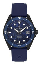 Wainer WA.25110-D Pusulalı Takvimli 44 mm Lacivert Silikon Kordon Analog Erkek Kol Saati