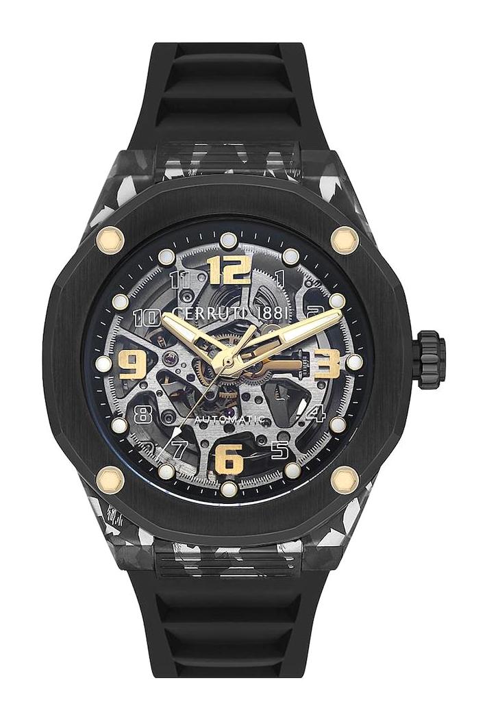 Cerruti 1881 CIWGR2223901 45 mm Siyah Silikon Kordon Analog Erkek Kol Saati