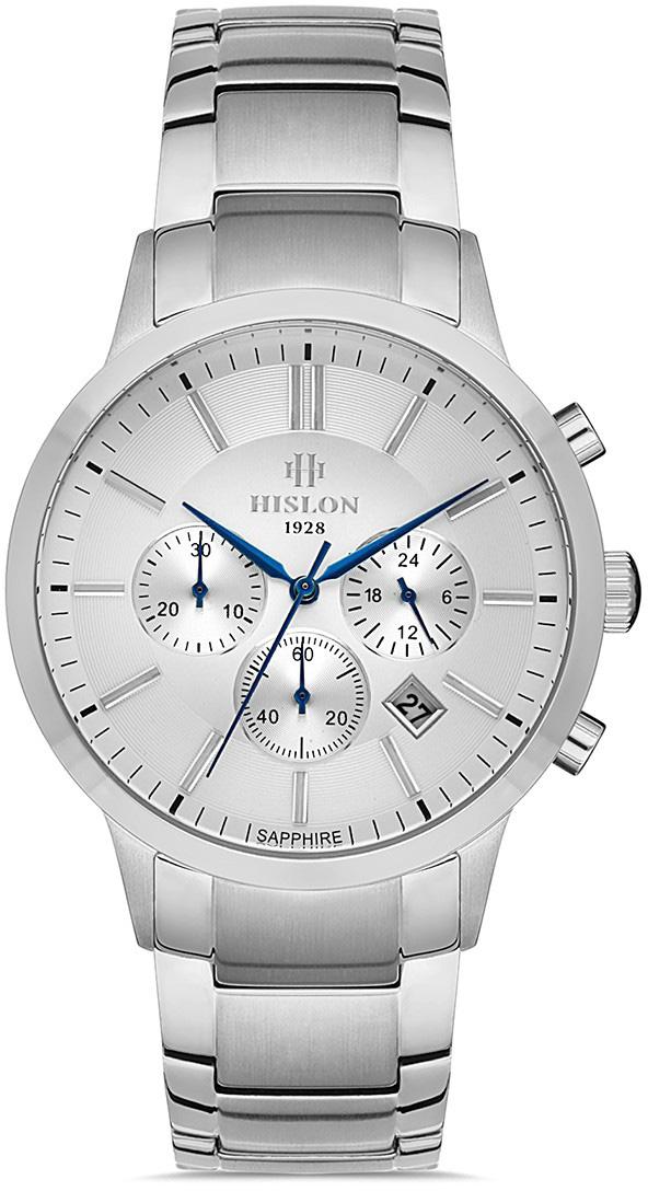 Hislon DT115S-02SS Pusulalı Takvimli 41 mm Çelik Kordon Analog Erkek Kol Saati