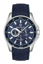 Sergio Tacchini ST.1.10270.2 Takvimli 44 mm Lacivert Deri Kordon Analog Erkek Kol Saati