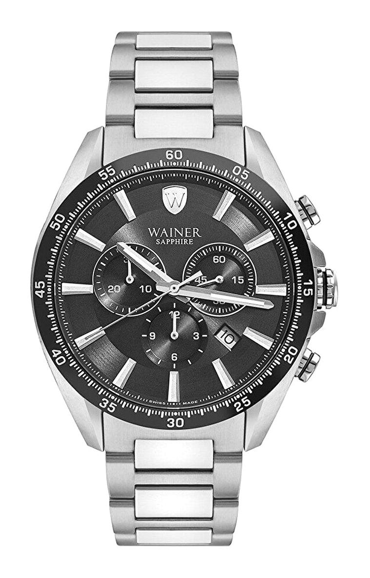Wainer WA.19300-A Pusulalı Takvimli 45 mm Çelik Kordon Analog Erkek Kol Saati