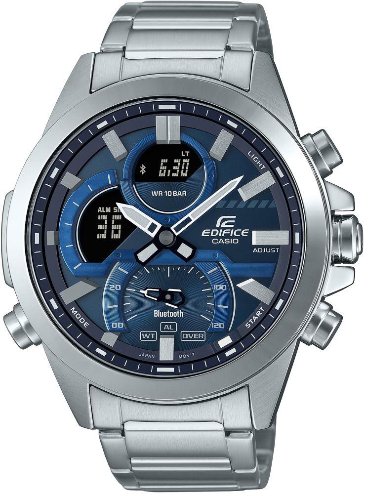 Casio ECB-30D-2ADF Takvimli 48.7 mm Çelik Kordon Analog Erkek Kol Saati