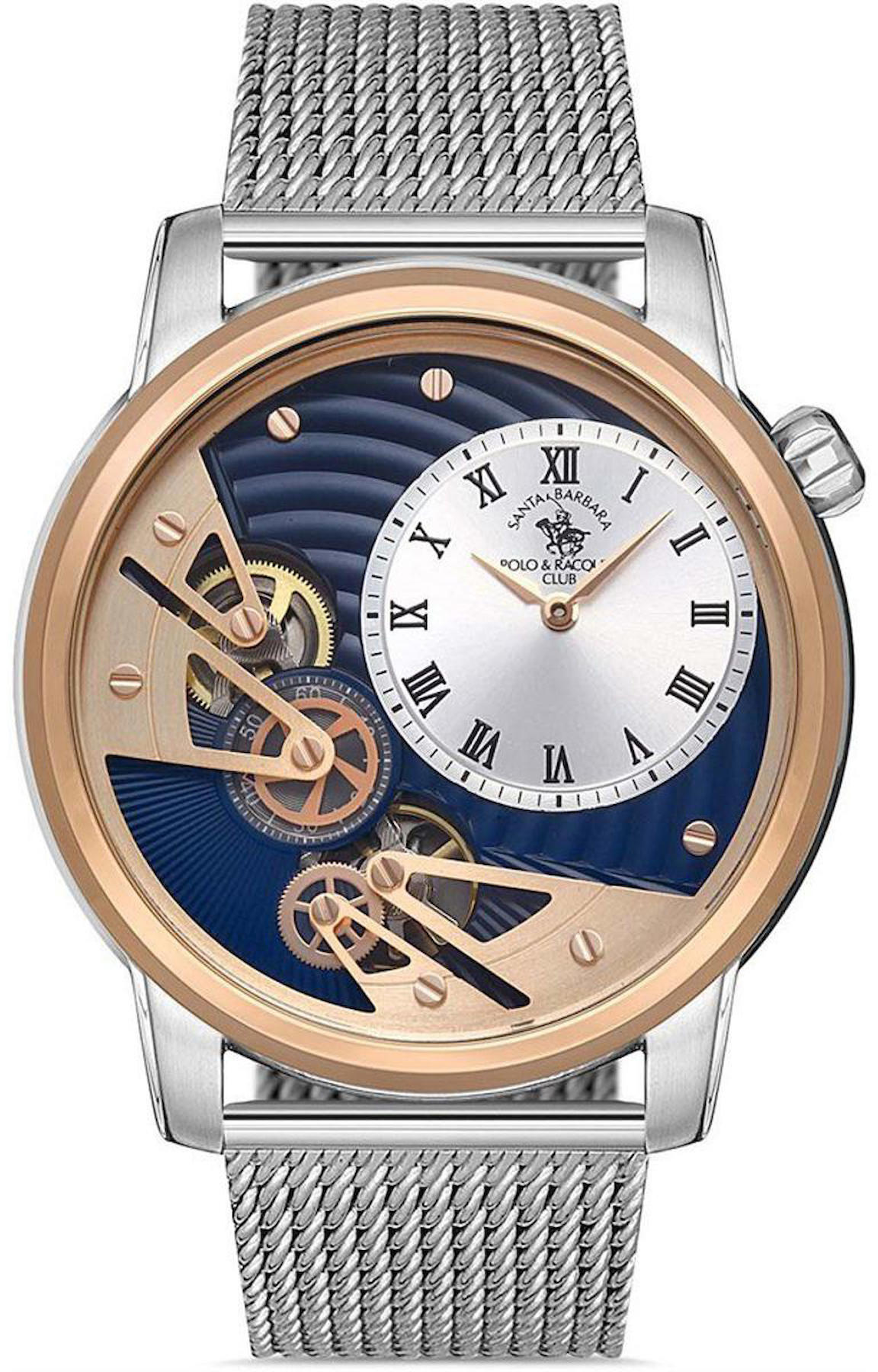 Santa Barbara Polo & Racquet Club SB.1.10324.3 Takvimli 43 mm Çelik Kordon Analog Kol Saati
