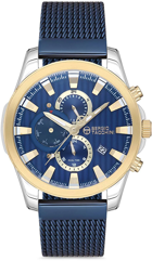 Sergio Tacchini ST.1.10120.6A Takvimli 44 mm Lacivert Çelik Kordon Analog Kol Saati