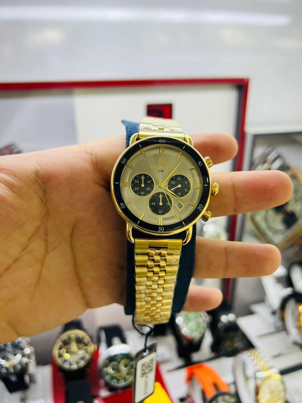 Reward CC98785.Z2 Takvimli 44 mm Altın Metal Kordon Analog Erkek Kol Saati