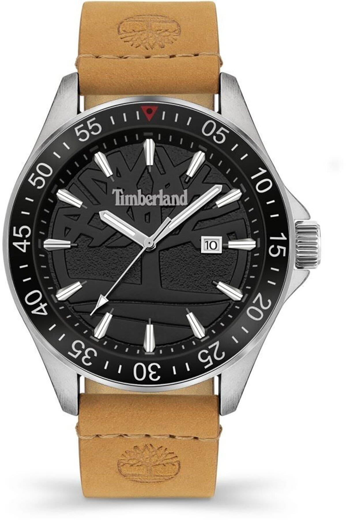 Timberland TDWGB9001601 Takvimli 44 mm Siyah Deri Kordon Analog Erkek Kol Saati