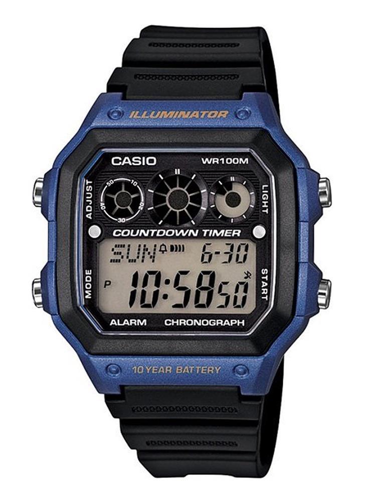 Casio AE-1300WH-2AVDF Takvimli 42.1 mm Siyah Çelik Kordon Analog Kol Saati