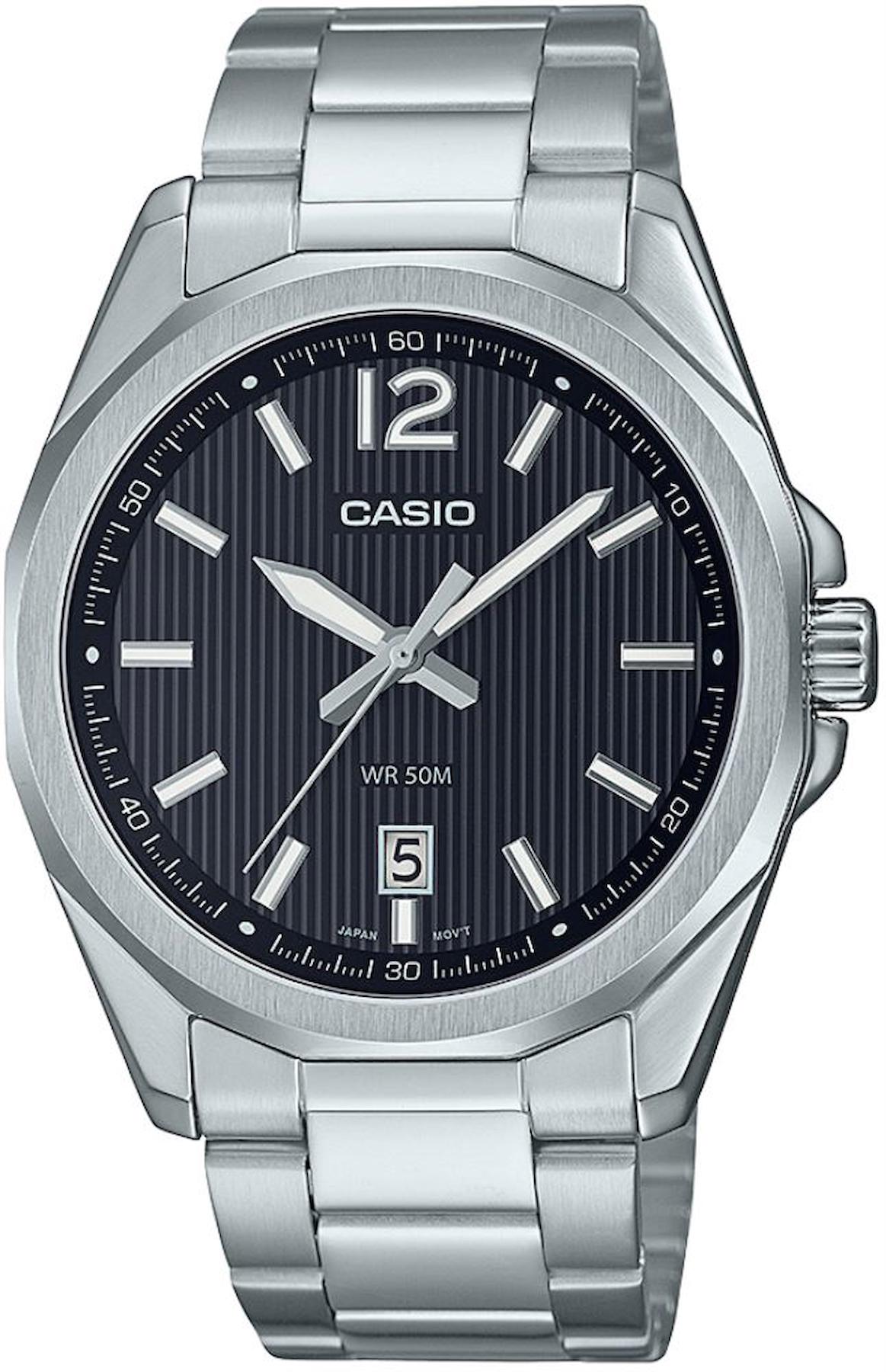 Casio MTP-E725D-1AVDF Takvimli 42 mm Çelik Kordon Analog Erkek Kol Saati