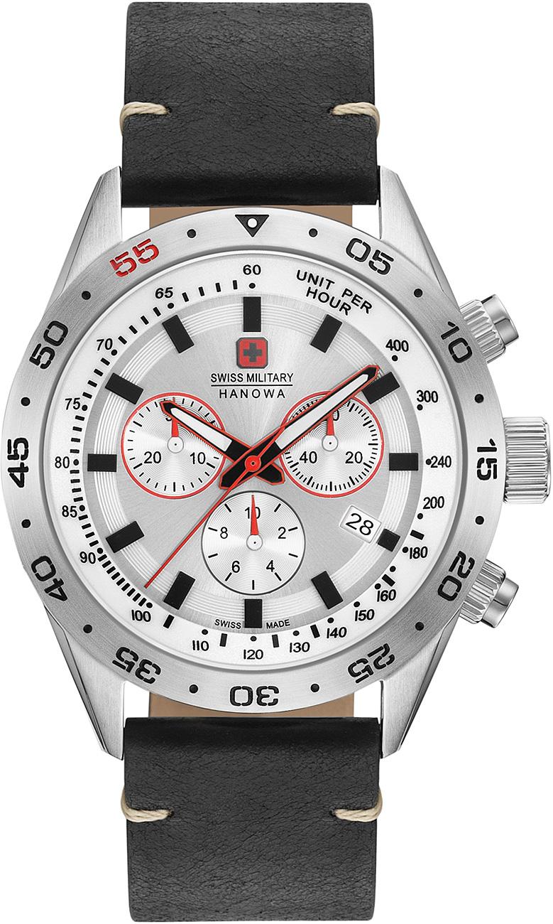 Swiss Military 06-4318.04.001 Takvimli 42 mm Siyah Deri Kordon Analog Erkek Kol Saati