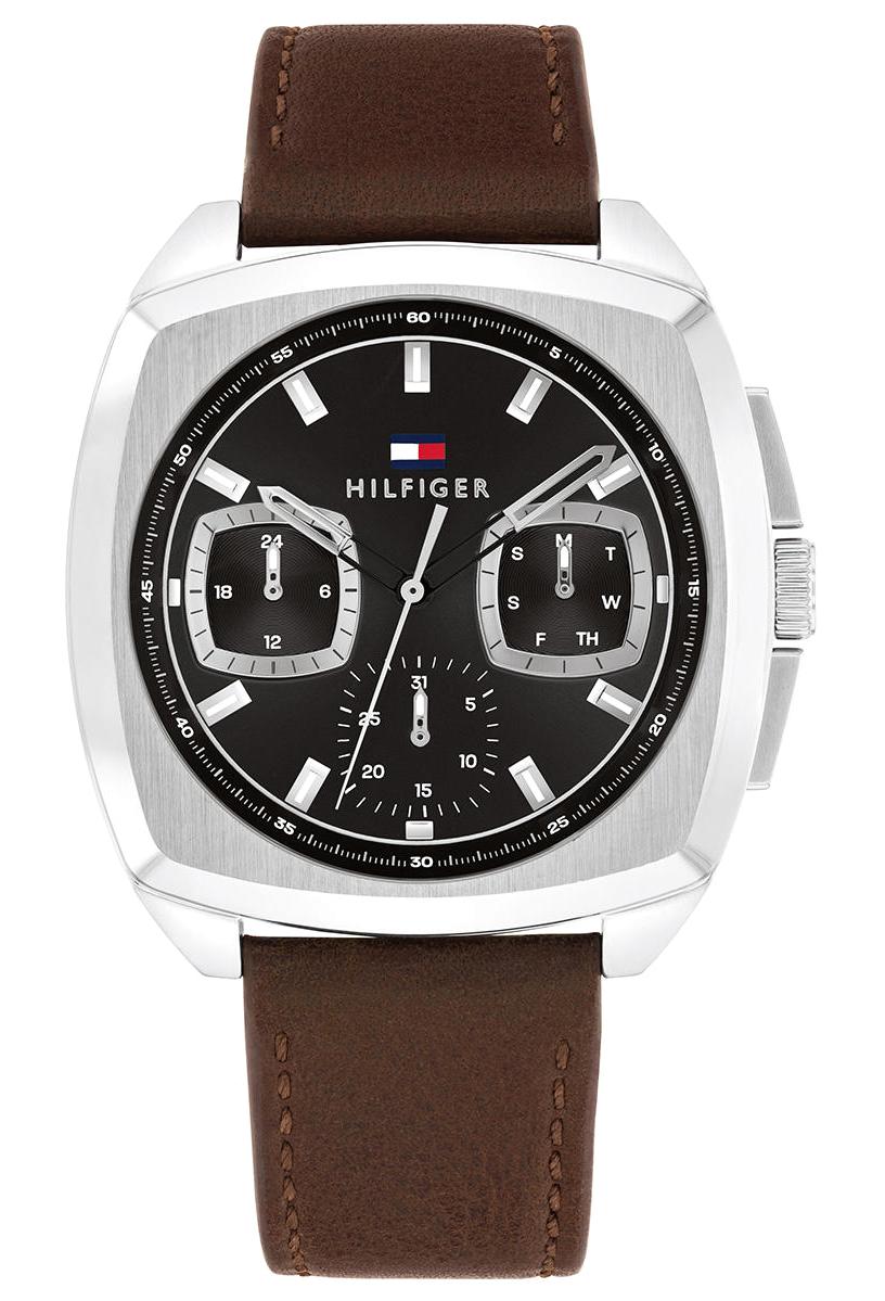 Tommy Hilfiger TH1710555 Takvimli 41 mm Kahverengi Deri Kordon Analog Erkek Kol Saati