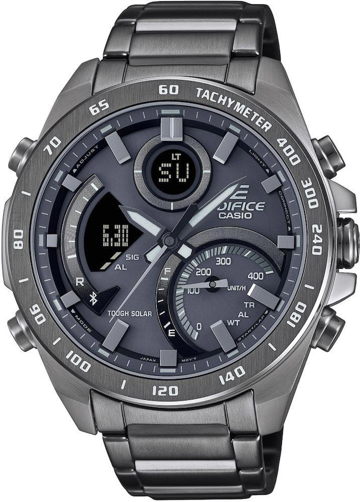 Casio ECB-900MDC-1ADR Takvimli 48 mm Çelik Kordon Analog Kol Saati