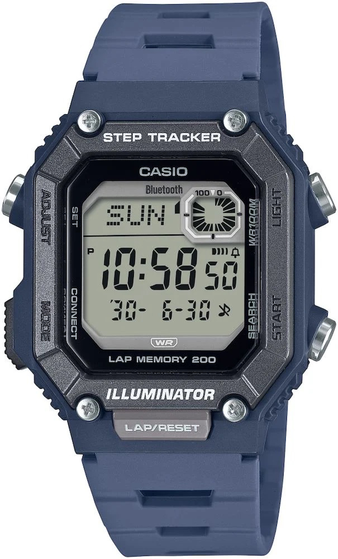 Casio WS-B1000-2AVDF Takvimli 41 mm Mavi Plastik Kordon Dijital Erkek Kol Saati