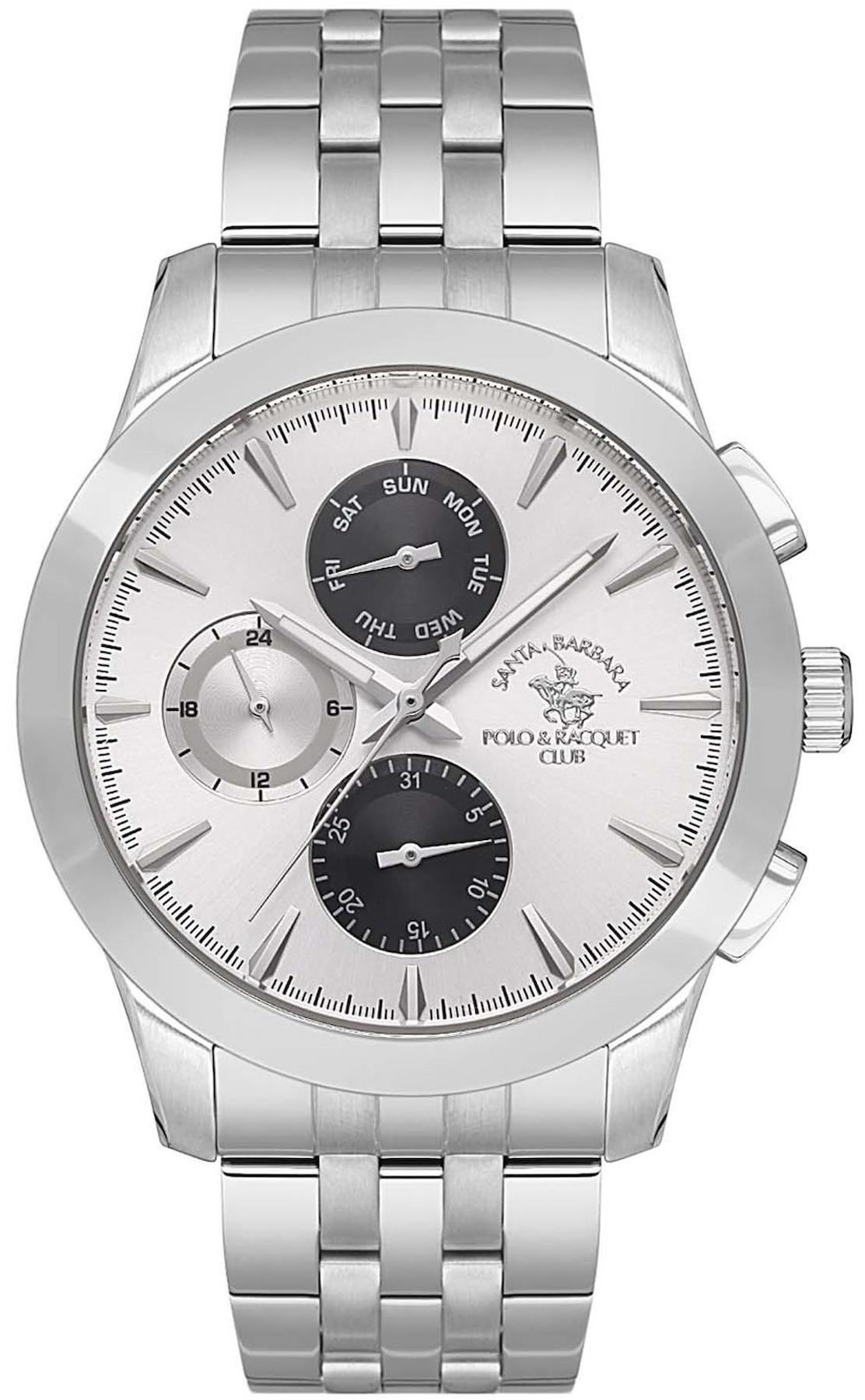 Santa Barbara Polo & Racquet Club SB.1.10453.1 Takvimli Metal Kordon Analog Erkek Kol Saati