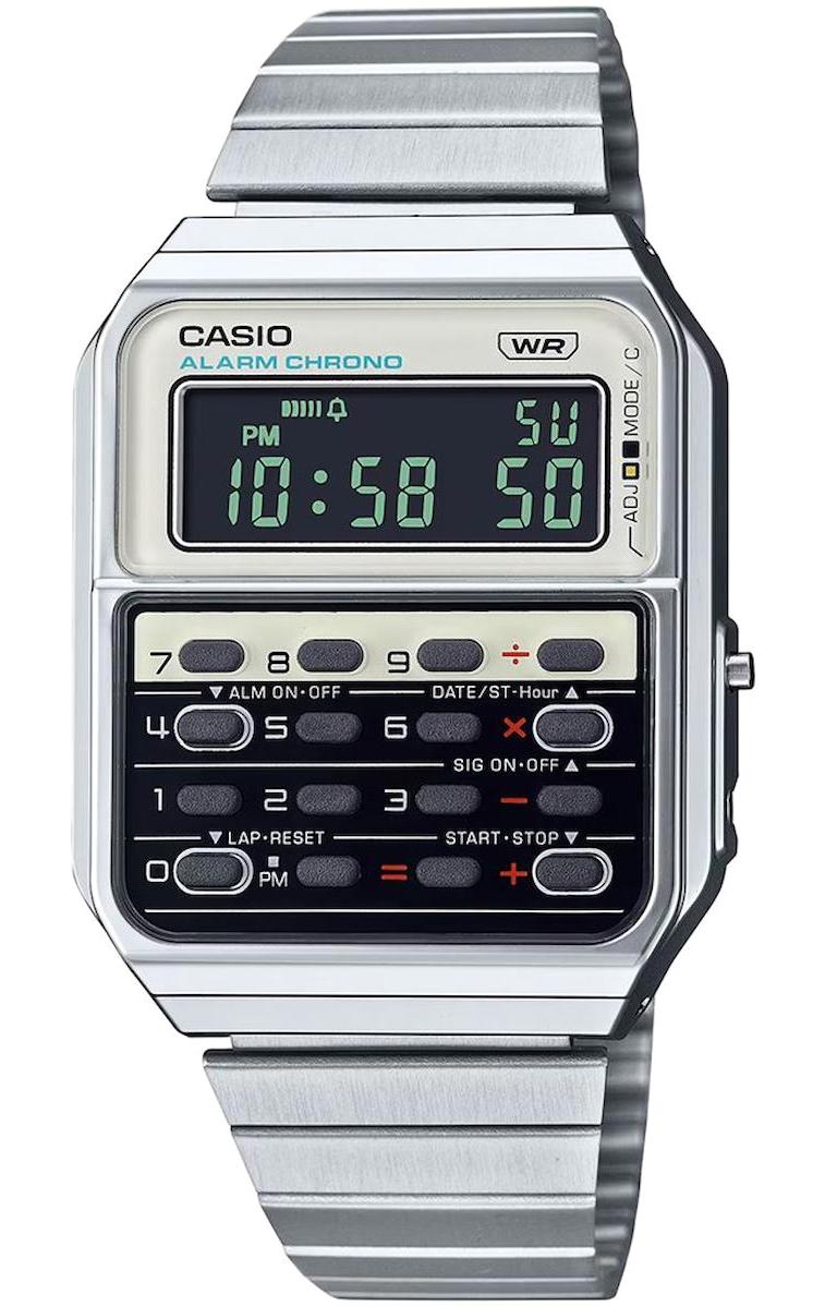 Casio CA-500WE-7BDF Takvimli 34.4 mm Çelik Kordon Dijital Erkek Kol Saati